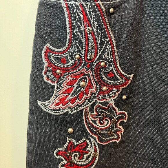 City Girl Nancy Bolen 2 pc Lightweight Embellished Silk trim Pant Set, Size 10 - Picture 13 of 16